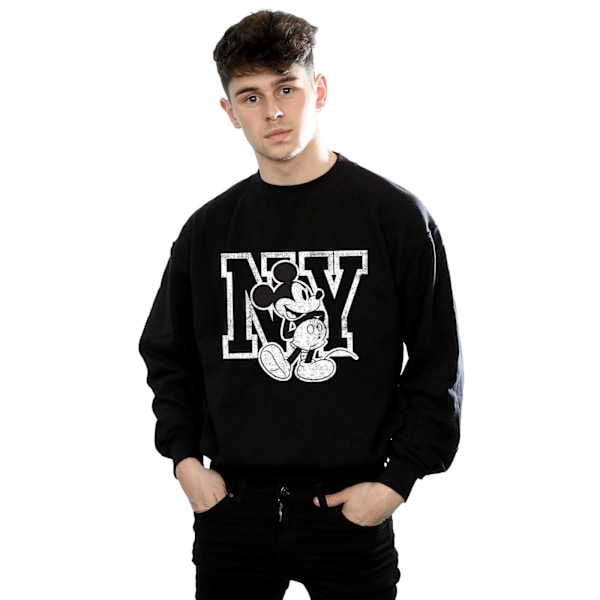 Disney Herr Mickey Mouse NY Kicking Sweatshirt L Svart Black L