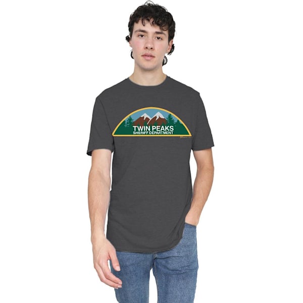 Twin Peaks Unisex Vuxen Sheriff Department T-Shirt XL Charcoal Charcoal XL