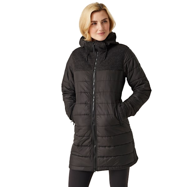 Regatta Womens/Ladies Melanite Baffled Padded Jacket 10 UK Blac Black 10 UK
