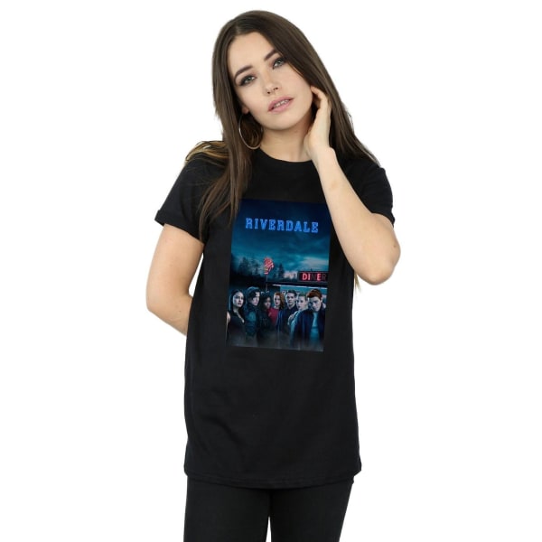 Riverdale Womens/Ladies Die Diner Cotton Boyfriend T-Shirt 3XL Black 3XL