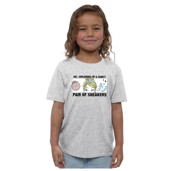 Askungen Barn/Kids Drömmer Om Bekväma Sneakers T-Shirt 9- Sport Heather 9-10 Years