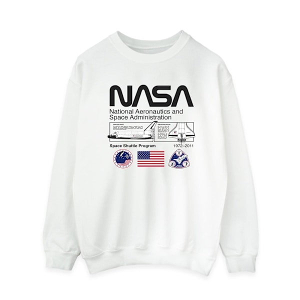 NASA Dam/Kvinnor Space Admin Sweatshirt M Vit White M