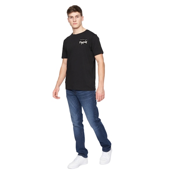 Crosshatch herr Svelte Stretch Jeans 34L mörk tvätt Dark Wash 34L