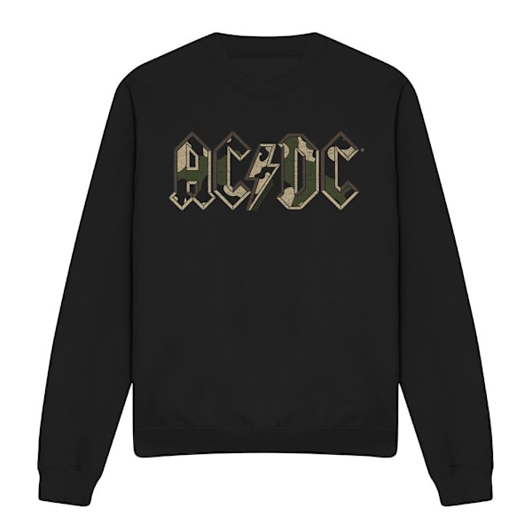 AC/DC Unisex Vuxen Camo Logo Sweatshirt XL Svart Black XL