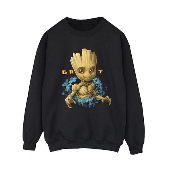 Guardians Of The Galaxy Dam/Kvinnor Groot Blommor Sweatshirt Black M