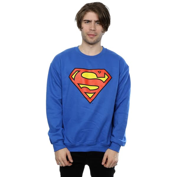 DC Comics Herr Superman Logotyp Tröja 3XL Kungsblå Royal Blue 3XL