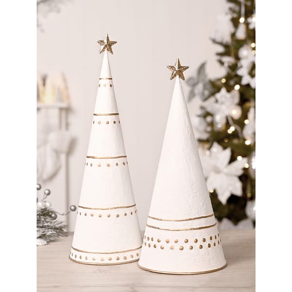 Julgran i metallkonform 42 cm One Size vit white One Size