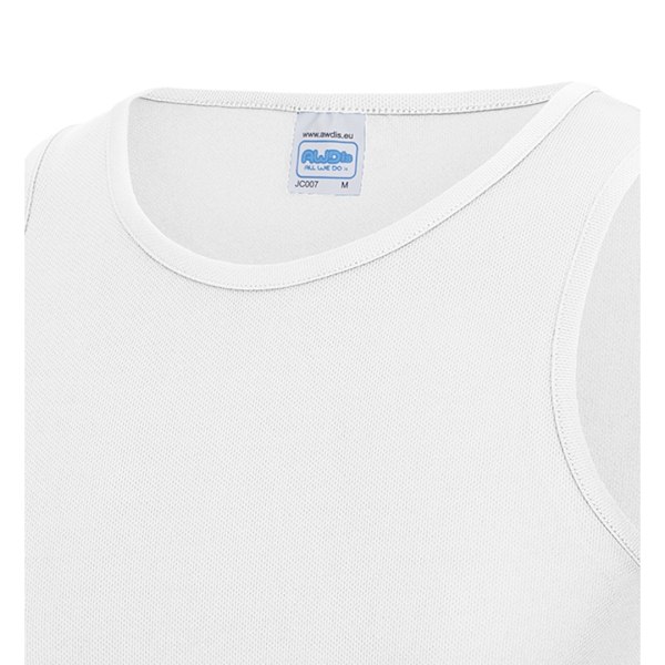 AWDis Just Cool Mens Sports Gym Plain Tank / Vest Top S Arctic Arctic White S