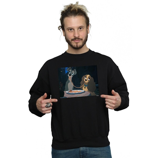 Disney Herr Lady Och Lufsen Spaghetti Slurp Sweatshirt M Svart Black M