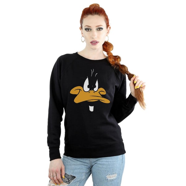 Looney Tunes Dam/Dam Daffy Duck Face Sweatshirt M Svart Black M