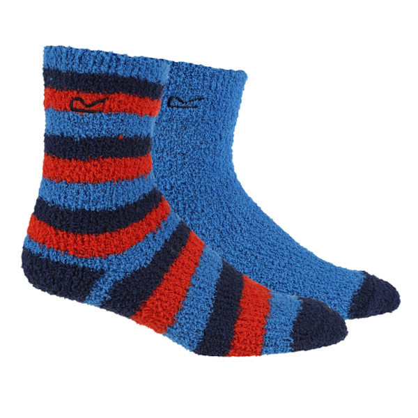 Regatta Cosy Boot Socks Set (2-pack) 10 UK Barn Blue/Navy/Red 10 UK Child-12 UK Child