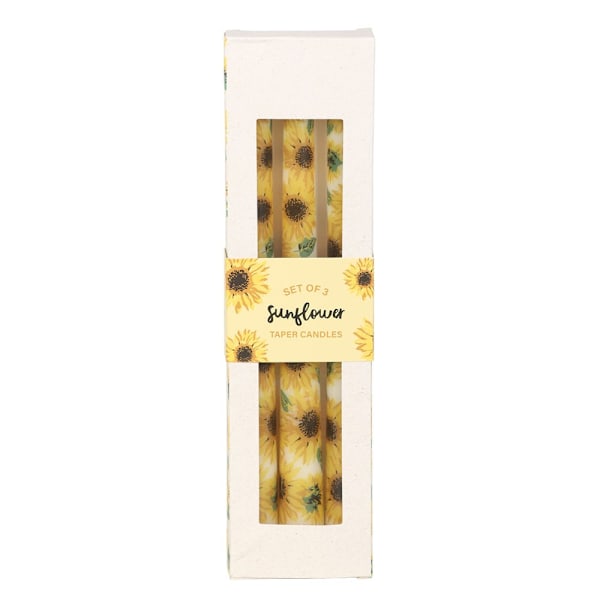 Something Different Solros Avsmalnande Ljus (3-pack) One Size White/Yellow One Size