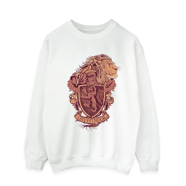 Harry Potter Herr Gryffindor Sketch Crest Sweatshirt L Vit White L