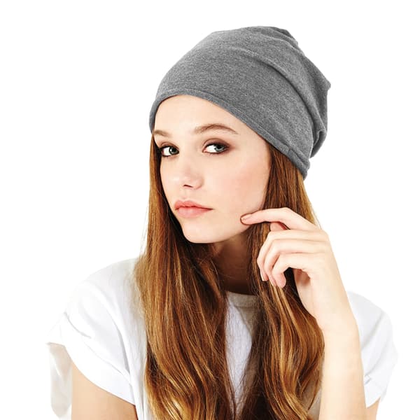 Beechfield Unisex Jersey Beanie One Size Heather Grey Heather Grey One Size