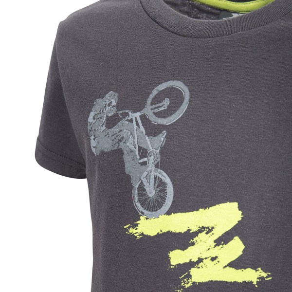 Trespass Barnkläder Pojkar Wheelspin Kortärmad T-shirt 5/6 År Carbon 5/6 Years