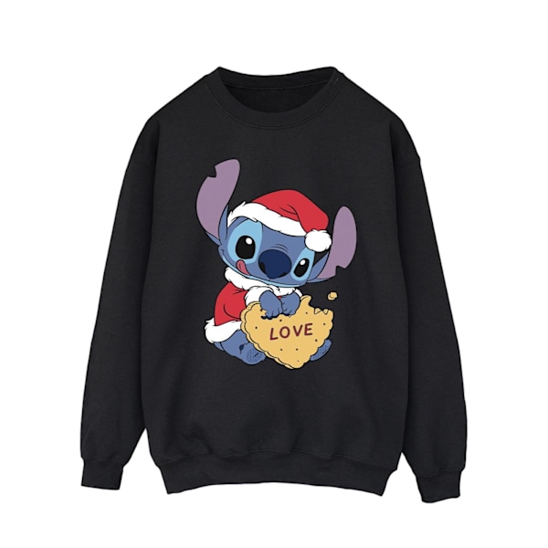 Disney Herr Lilo And Stitch Jul Kärlek Biscuit Sweatshirt L Black L