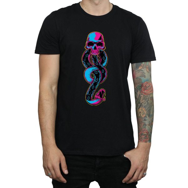 Harry Potter Mens Neon Dark Mark T-Shirt XL Svart Black XL