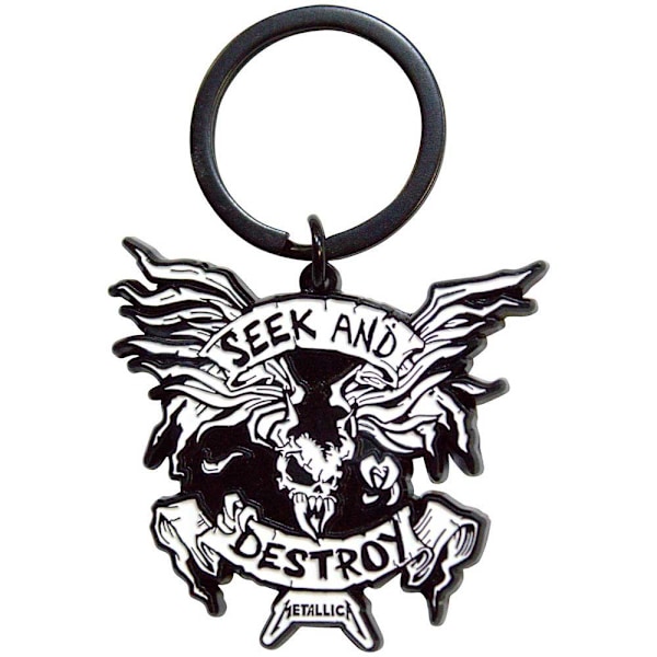 Metallica Seek And Destroy Emalj Nyckelring One Size Vit/Svart White/Black One Size
