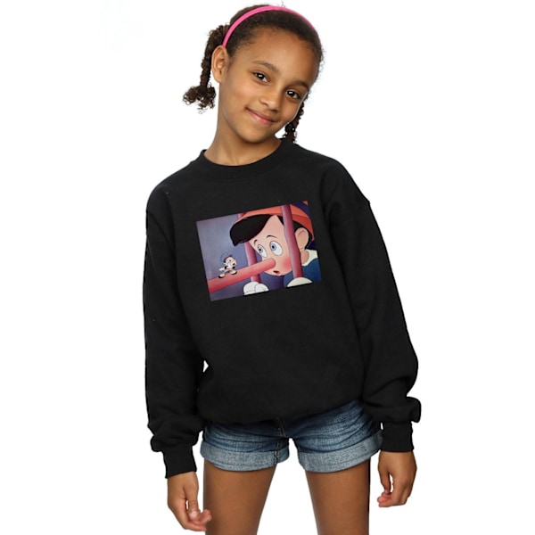 Disney Girls Pinocchio Nose Still Sweatshirt 12-13 år Svart Black 12-13 Years