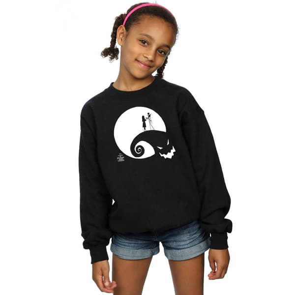 Disney Flickor Nightmare Before Christmas Måne Oogie Boogie Tröja Black 7-8 Years