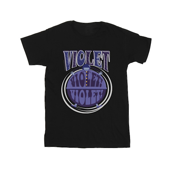 Willy Wonka Girls Violet Turning Violet Bomull T-shirt 12-13 år Black 12-13 Years