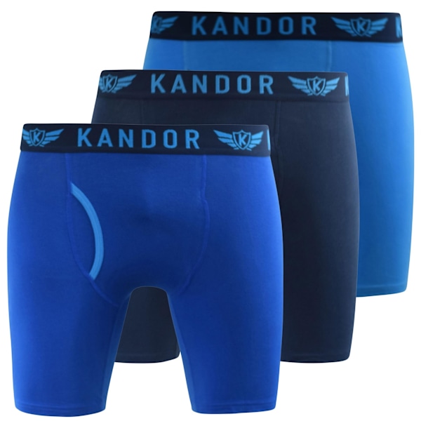 Kandor Herr Trunken Boxershorts (3-pack) XL Blå Blue XL