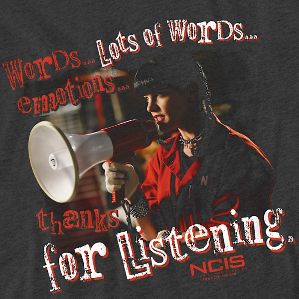 NCIS Unisex Vuxen Tack för att du lyssnade T-Shirt S Kolgrå Charcoal S