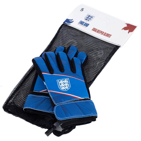 England FA Barn/Kids Målvaktshandskar 6 Blå/Vit Blue/White 6