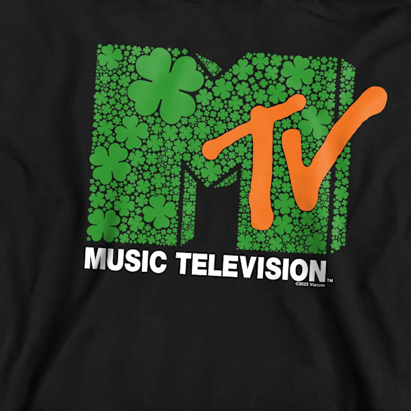 MTV Unisex Vuxen Shamrock Logotyp St Patricks Day Tröja L Bla Black L