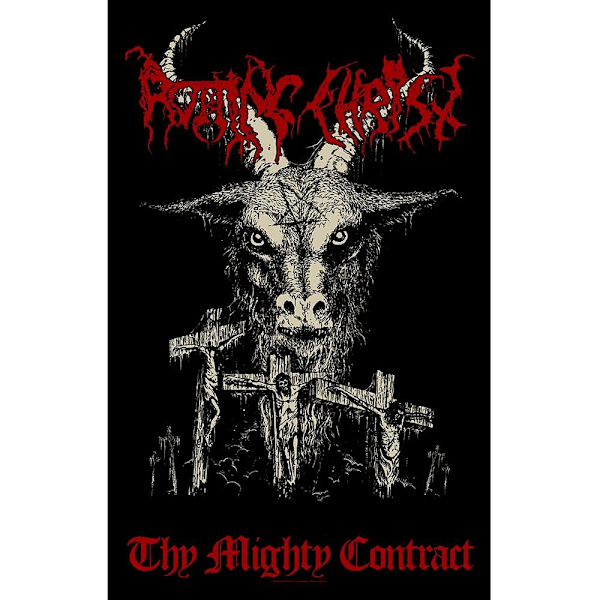 Rotting Christ Thy Mighty Contract Textil Affisch 42in x 27in B Black/White/Red 42in x 27in