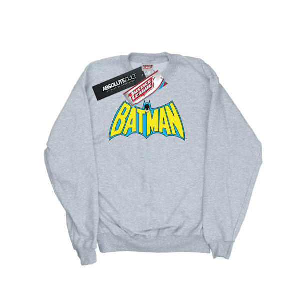 DC Comics Girls Batman Retro Logo Sweatshirt 9-11 år Sport Sports Grey 9-11 Years