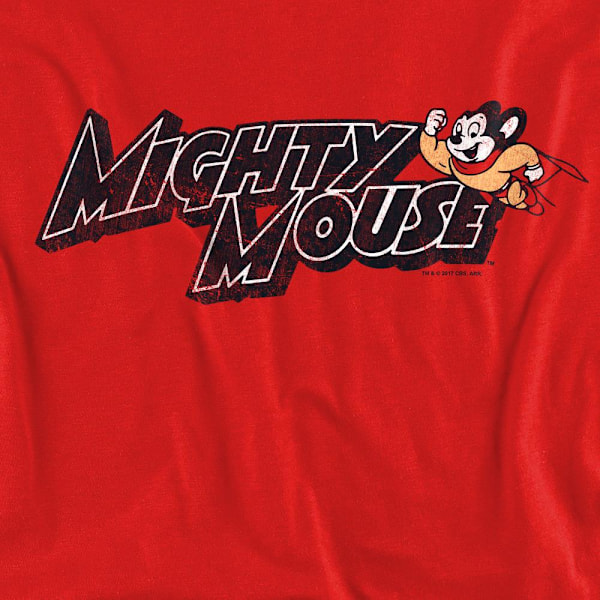 Mighty Mouse Unisex Vuxen Might Logotyp Sweatshirt XXL Röd Red XXL