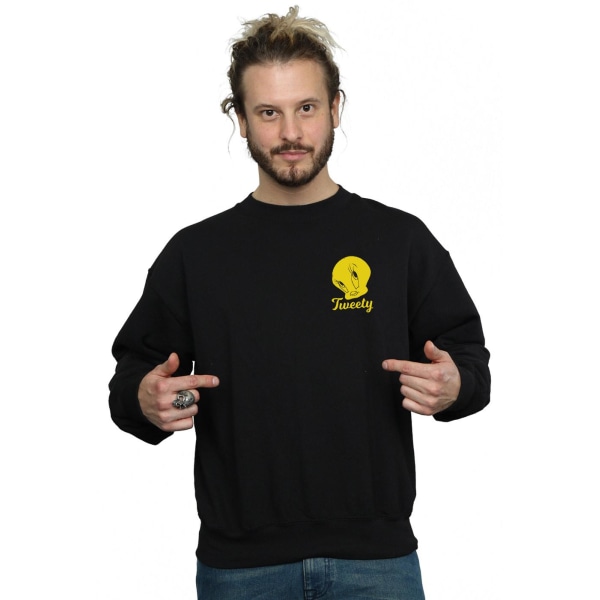 Looney Tunes Herr Tweety Pie Head Sweatshirt L Svart Black L