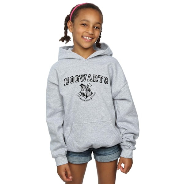 Harry Potter Flickor Hogwarts Crest Hoodie 5-6 År Sports Grey Sports Grey 5-6 Years