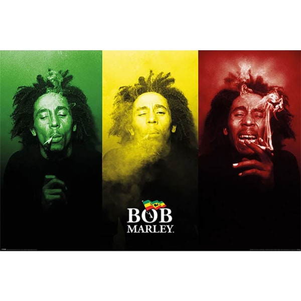 Bob Marley Trefärgad affisch One Size Grön/Gul/Röd Green/Yellow/Red One Size