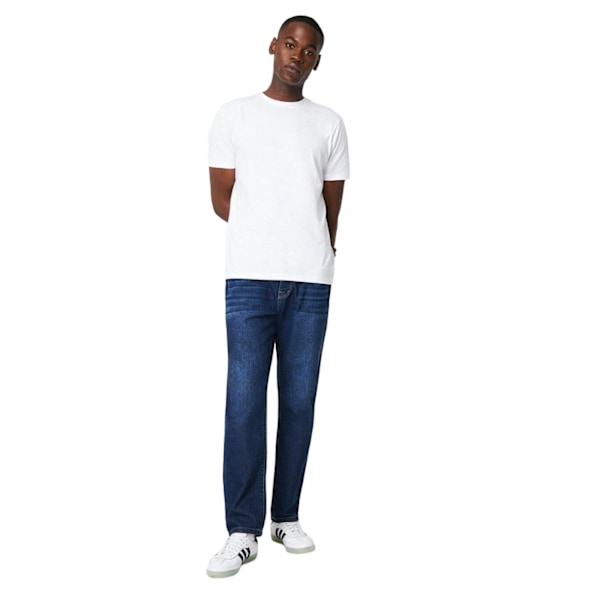 Maine herr vit T-shirt i bomull med rund hals, storlek S White S