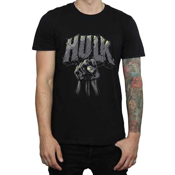 Marvel Herr Hulk Punch Logo T-shirt XL Svart Black XL