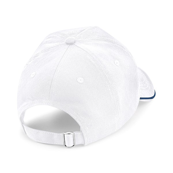 Beechfield Authentic Piped 5 Panel Cap One Size Vit/Fransk Marinblå White/French Navy One Size