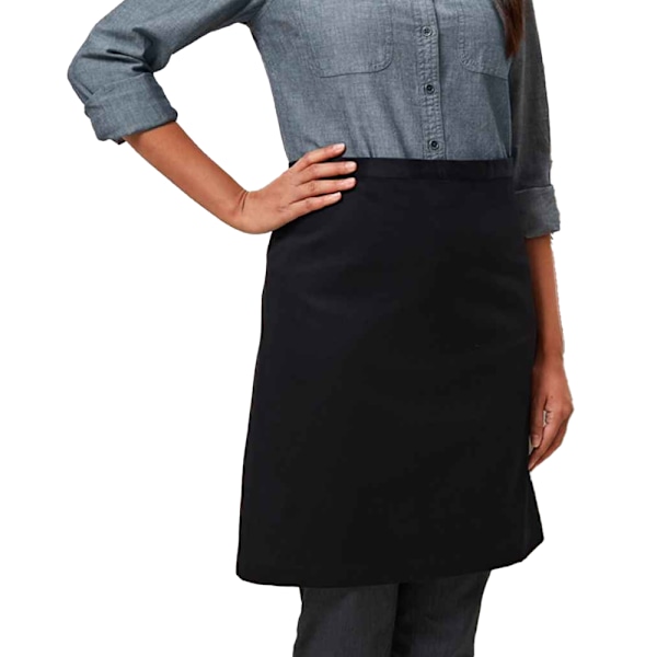 Premier Adults Unisex Fairtrade Mid-Length Apron One Size Black Black One Size