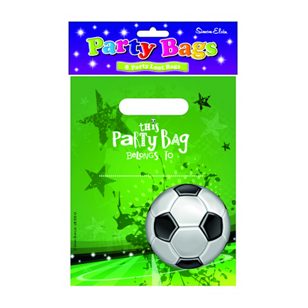 Simon Elvin Fotboll Partypåsar (8-pack) Storlek: One Size Grön Green One Size