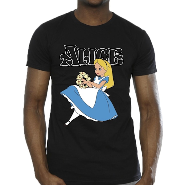 Disney Herr Alice In Wonderland Blommor T-shirt 4XL Svart Black 4XL