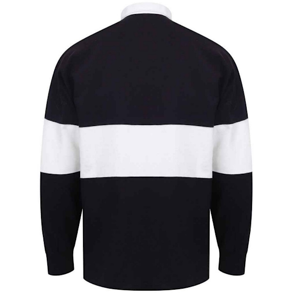 Front Row Unisex Rugbytröja med paneler för vuxna S Marinblå/Vit Navy/White S