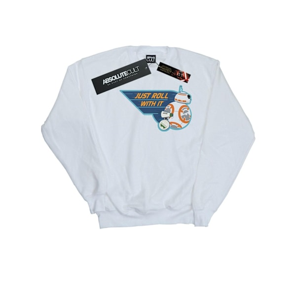 Star Wars: The Rise of Skywalker Dam/Damer D-O & BB-8 Bara Rulla Med Det Sweatshirt S Vit White S