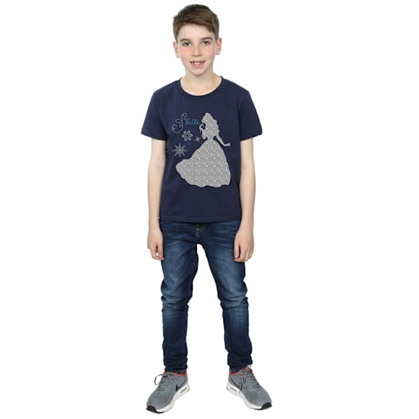 Disney Princess Boys Belle Jul Silhouette T-Shirt 9-11 År Navy Blue 9-11 Years