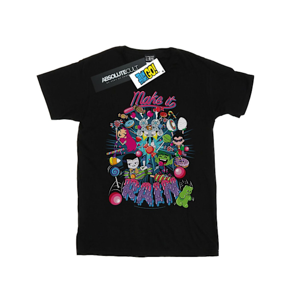 DC Comics Girls Teen Titans Go Make It Rain Bomull T-shirt 5-6 Black 5-6 Years