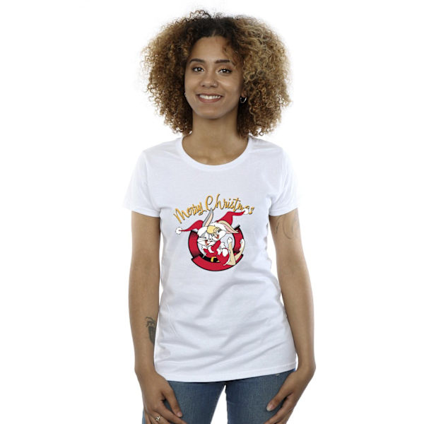 Looney Tunes Dam/Damer Lola God Jul Bomull T-shirt White L