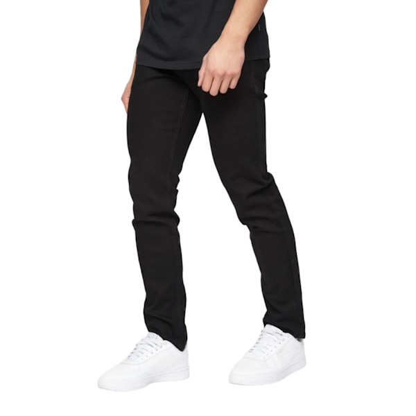 Crosshatch Buraca Denim Slim Jeans för Herr 34R Svart Black 34R