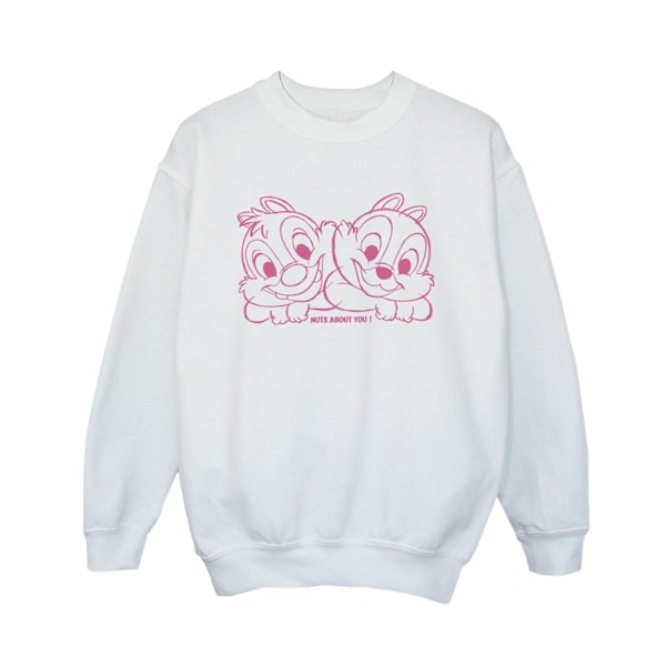 Disney Boys Chip ´n´ Dale Nuts About You Sweatshirt 7-8 år W White 7-8 Years