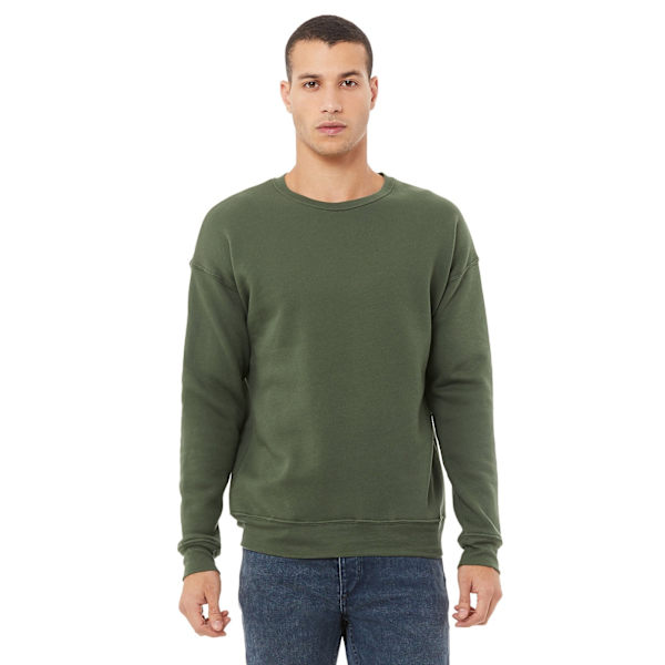 Bella + Canvas Unisex Drop Shoulder Sweatshirt M Militär Military Green M