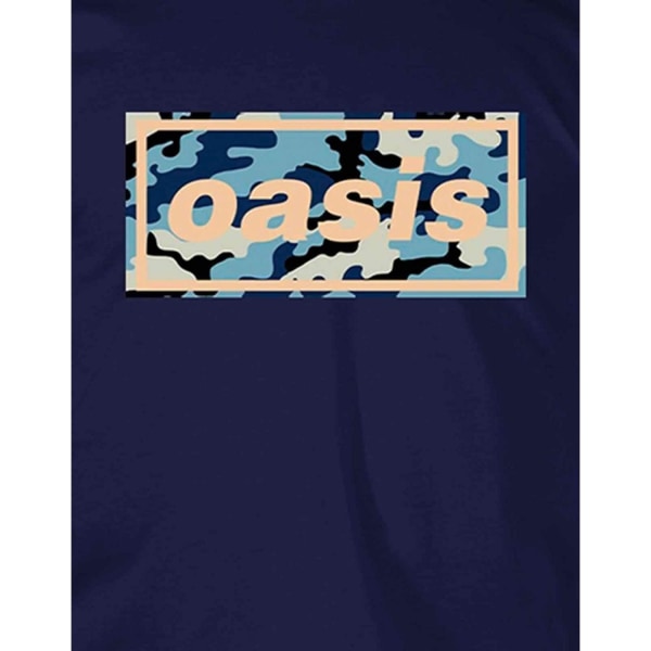 Oasis Unisex Camo Logotyp T-shirt för vuxna XL Marinblå Navy XL